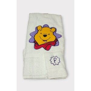 Vintage Winnie The Pooh Embroidered Bath Towel & Wash Cloth 90's NEW